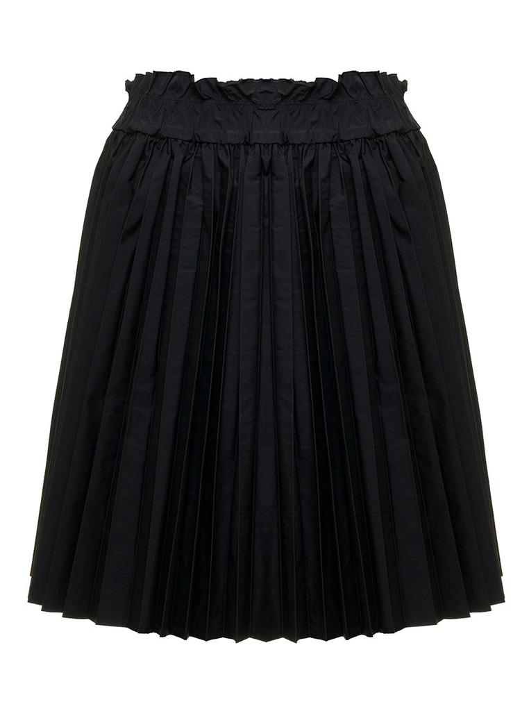 Black Pleated Taffeta Skirt Red Valentino Woman商品第1张图片规格展示