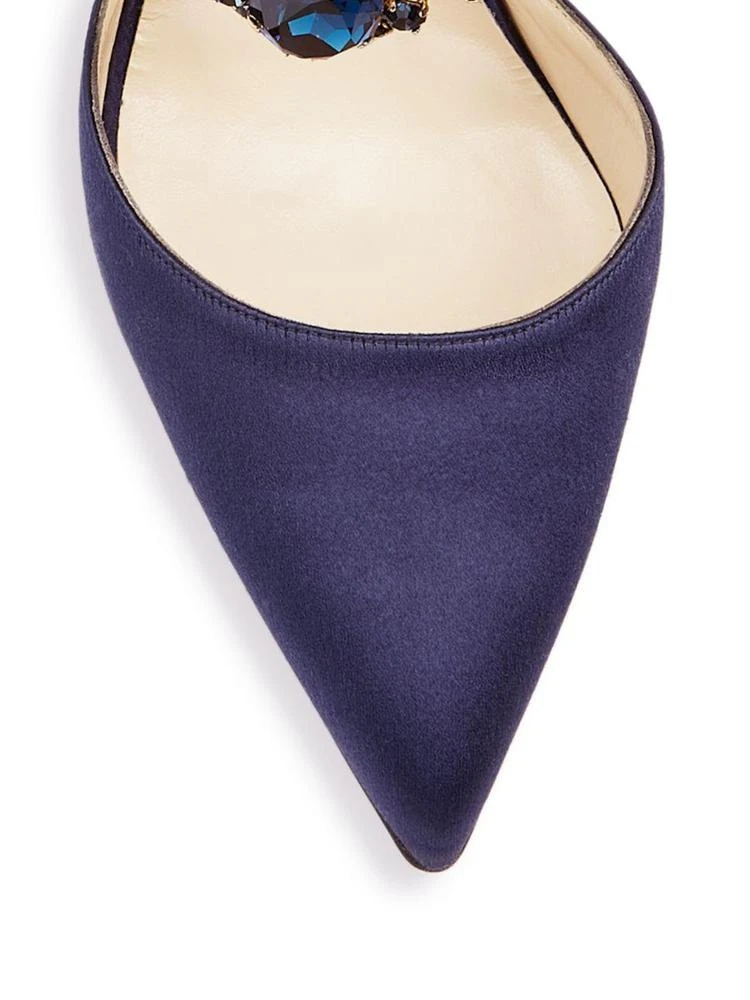 商品Manolo Blahnik|Zullin Jewel-Cuff Satin Pumps,价格¥4125,第3张图片详细描述