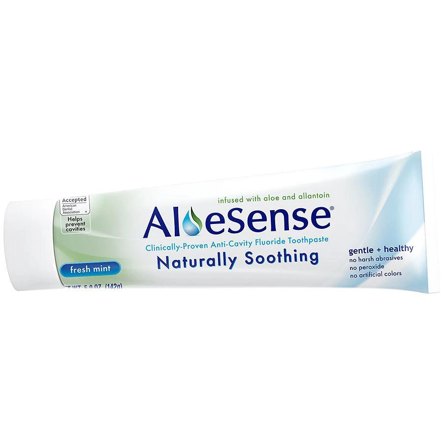 商品AloeSense|Naturally Soothing, Clinically-Proven Anti-Cavity Fluoride Toothpaste Fresh Mint, Family Size,价格¥52,第2张图片详细描述