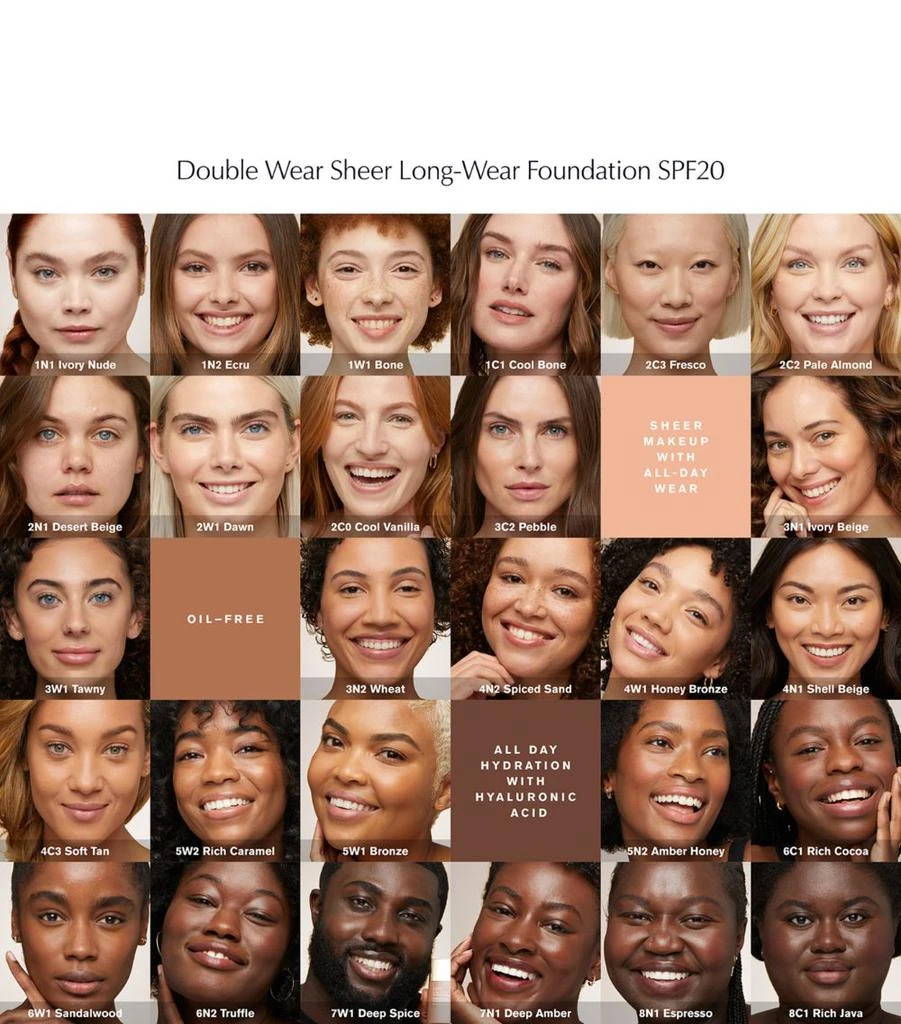Double Wear Sheer Long-Wear Foundation SPF20 (30ml) 商品