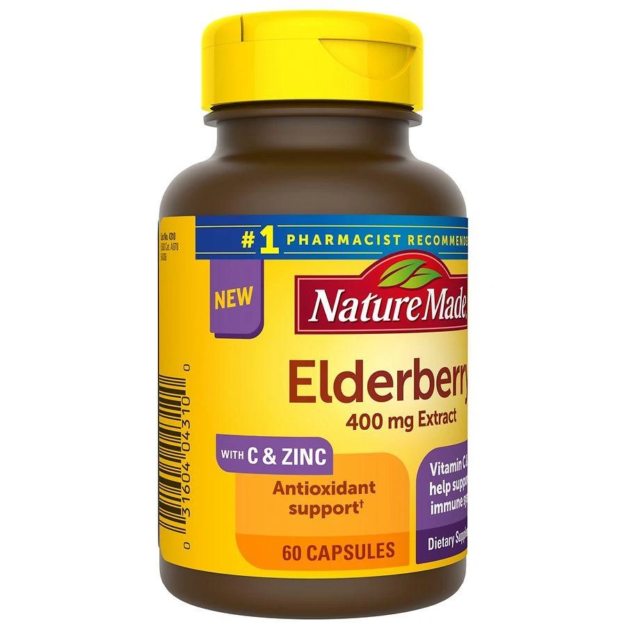 Elderberry 400 mg Extract with Vitamin C and Zinc Capsules 商品