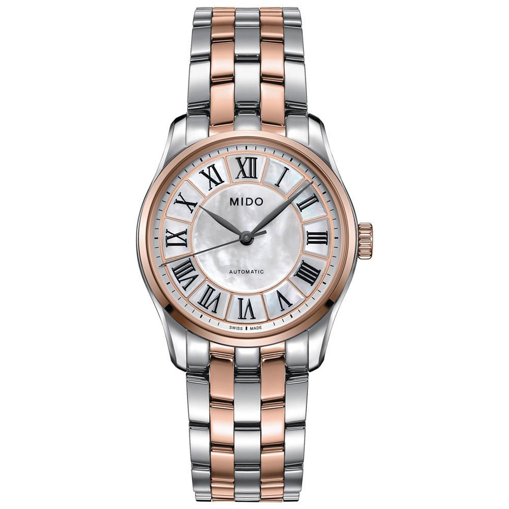 商品MIDO|Women's Swiss Automatic Belluna II Two-Tone Stainless Steel Bracelet Watch 33mm,价格¥7501,第1张图片