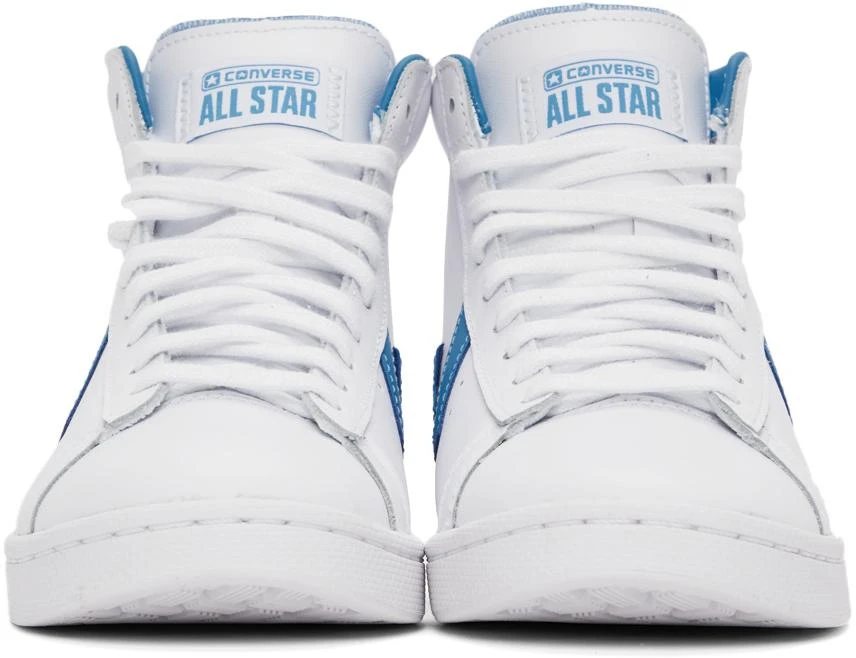 商品Converse|White & Blue Pro Leather High Sneakers,价格¥321,第2张图片详细描述