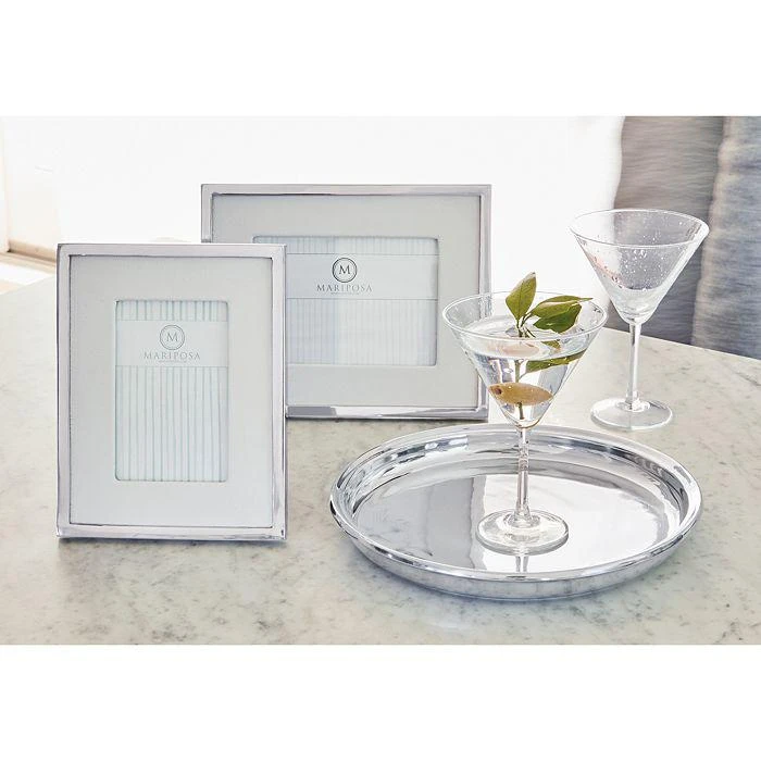 Mariposa Leather with Metal Border Frame, 5" x 7" 商品