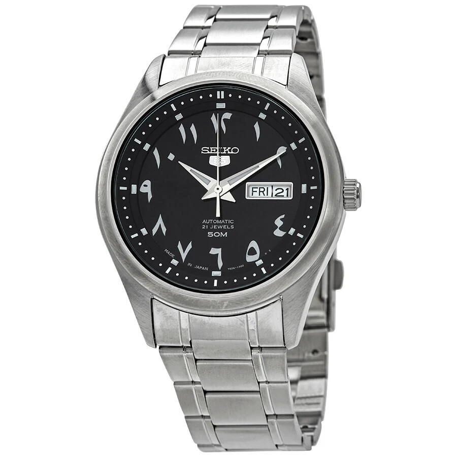 商品Seiko|5 Automatic Black Arabic Dial Men's Watch SNKP21J1,价格¥970,第1张图片