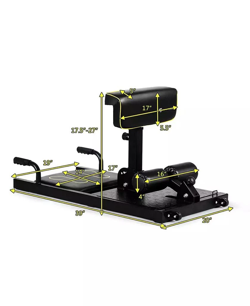 商品Costway|8-in-1 Multifunction Squat Machine Deep Sissy Squat Home Gym,价格¥825,第3张图片详细描述