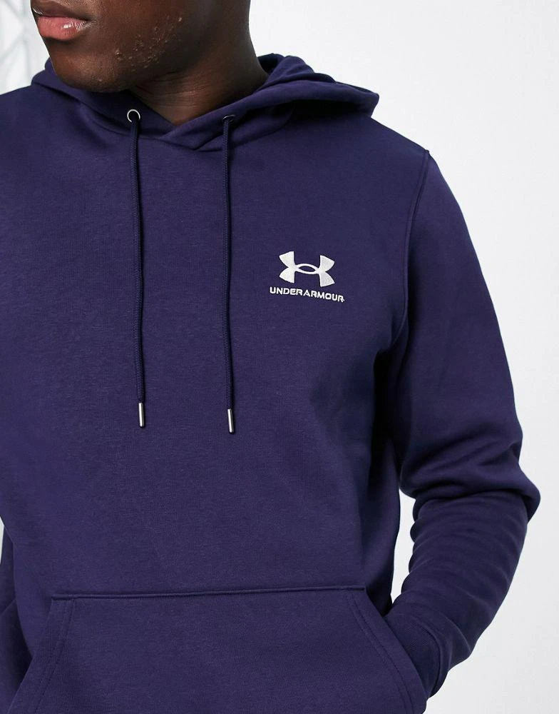 商品Under Armour|Under Armour Training Essential fleece hoodie in navy,价格¥235,第4张图片详细描述