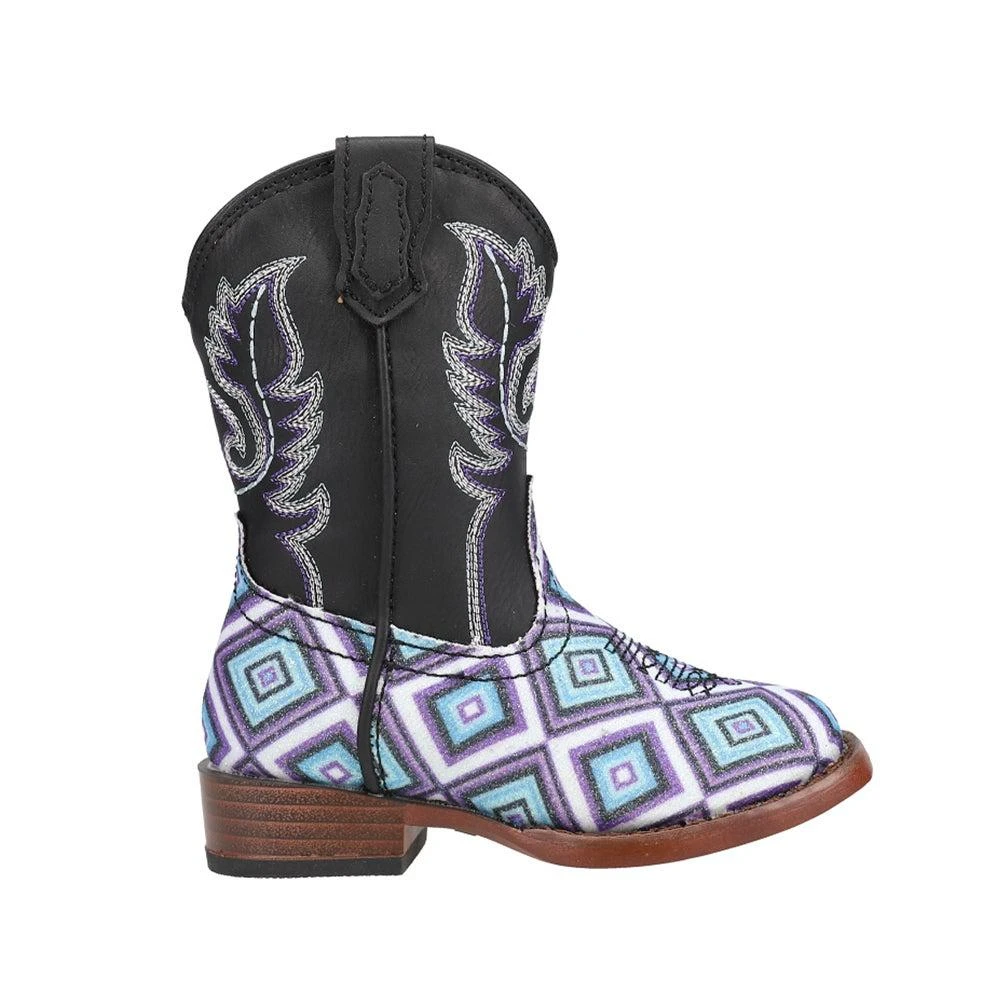 商品Roper|Glitter Diamonds Geometric Square Toe Boots (Toddler),价格¥410,第1张图片