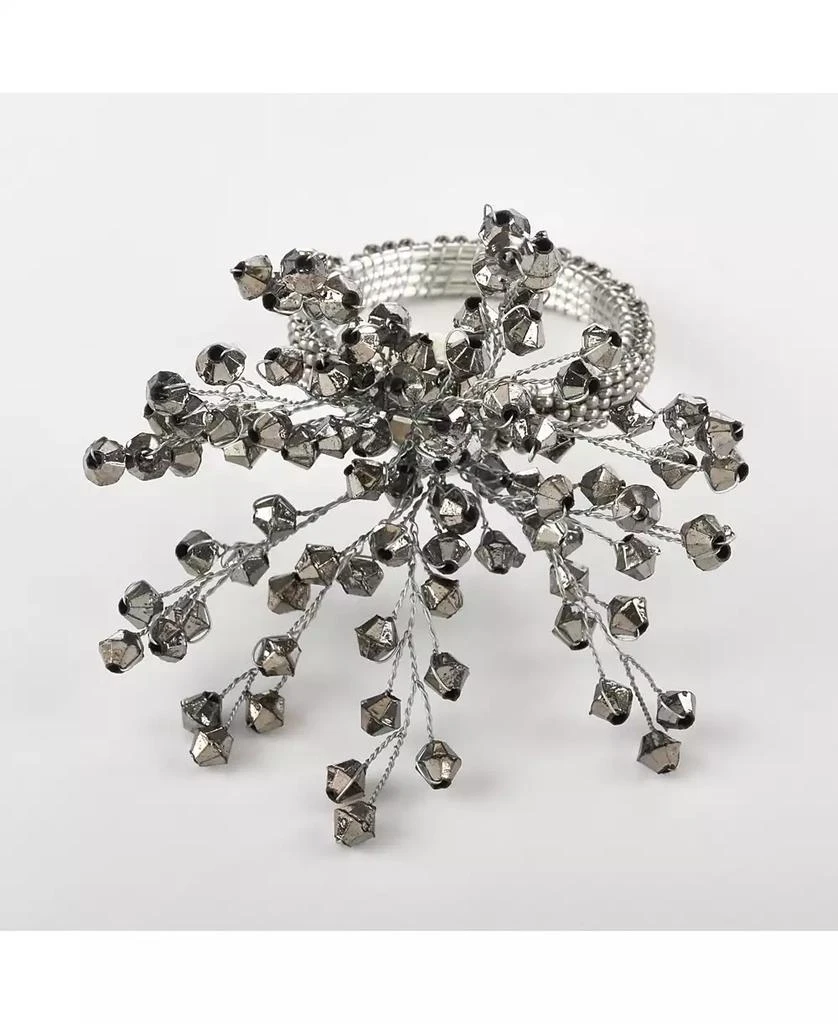商品Saro Lifestyle|Napkin Ring Collection Beaded Napkin Ring, Set of 4,价格¥128,第1张图片
