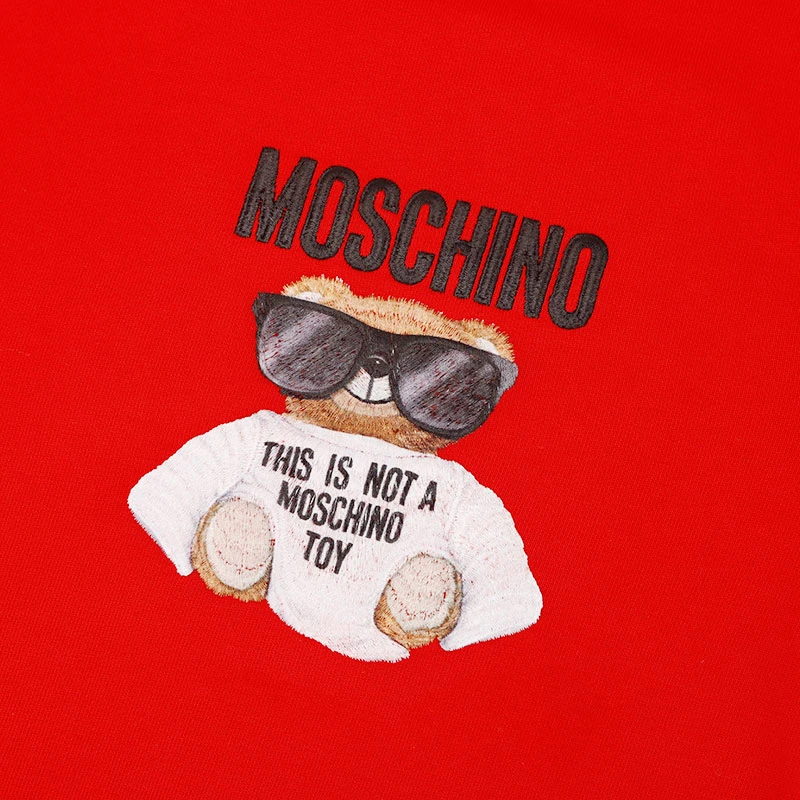 MOSCHINO 莫斯奇诺 女士大红色棉质休闲连帽卫衣17095527 V1115 （清仓特价） 商品