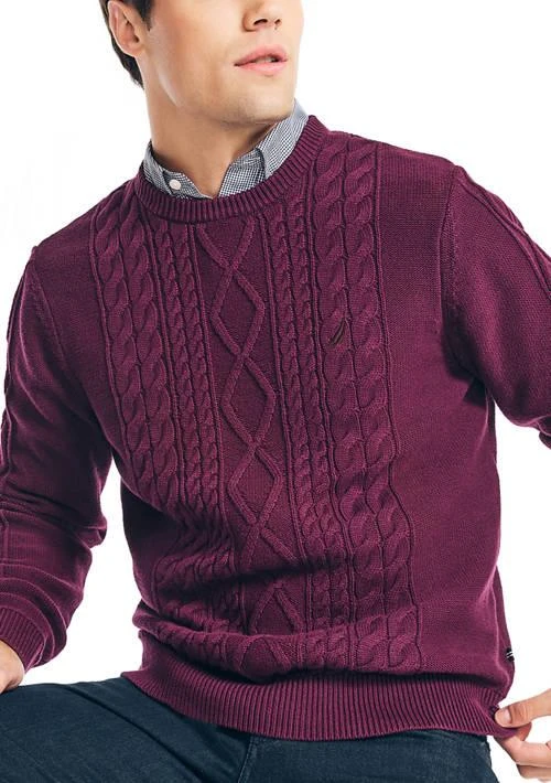 商品Nautica|Nautica Cable Knit Sweater,价格¥282,第1张图片