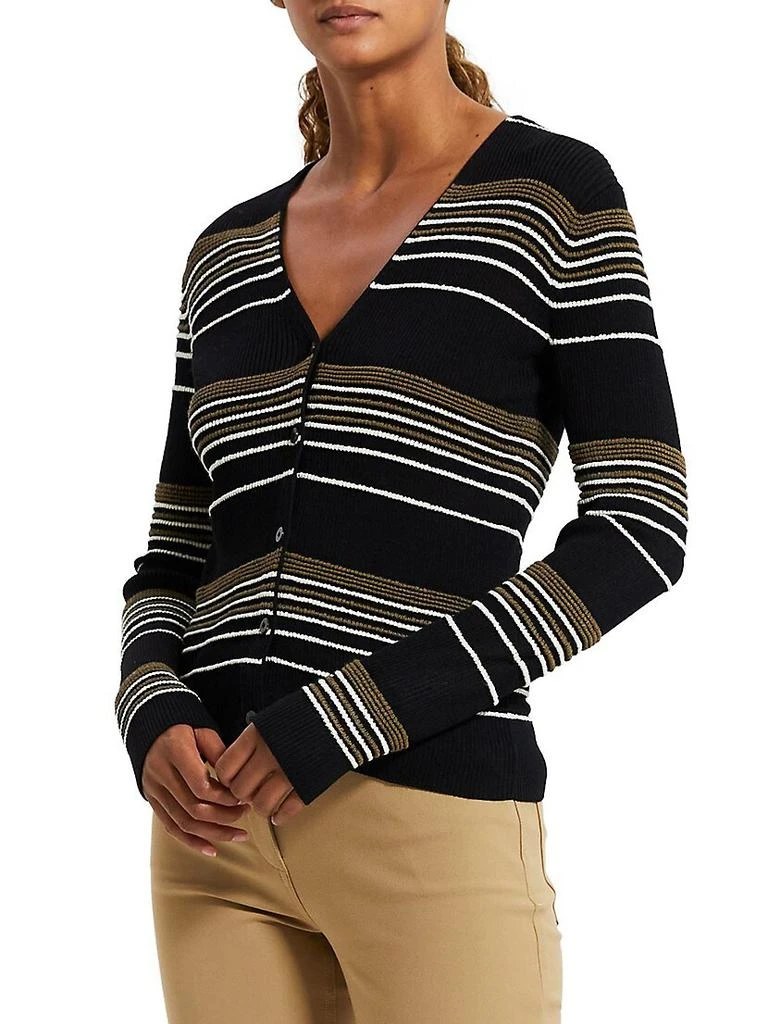 商品Theory|Otto Striped Ribbed Cardigan,价格¥2566,第3张图片详细描述