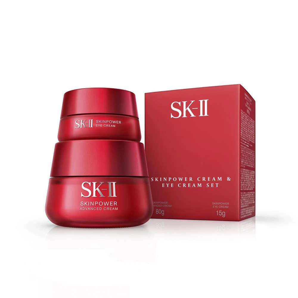 商品SK-II|SK-II 大红瓶赋能焕采精华面霜80g+眼霜15ml,价格¥2720,第1张图片