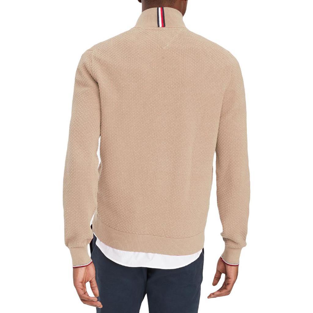 商品Tommy Hilfiger|Tommy Hilfiger Mens Half Zip Up Mock Neck Pullover Sweater,价格¥287,第4张图片详细描述