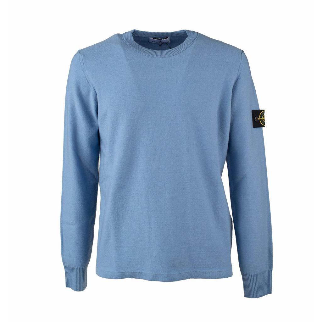 商品Stone Island|Stone Island Light Blue Stretch Wool Sweater,价格¥2634,第1张图片