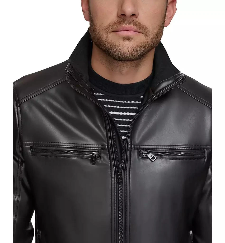 商品Calvin Klein|Men's Faux Leather Moto Jacket, Created for Macy's,价格¥607,第4张图片详细描述