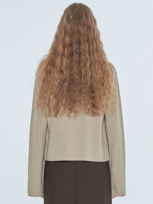 商品DIAGONAL|Vest Layered Knit Top Cardigan (Beige),价格¥933,第3张图片详细描述