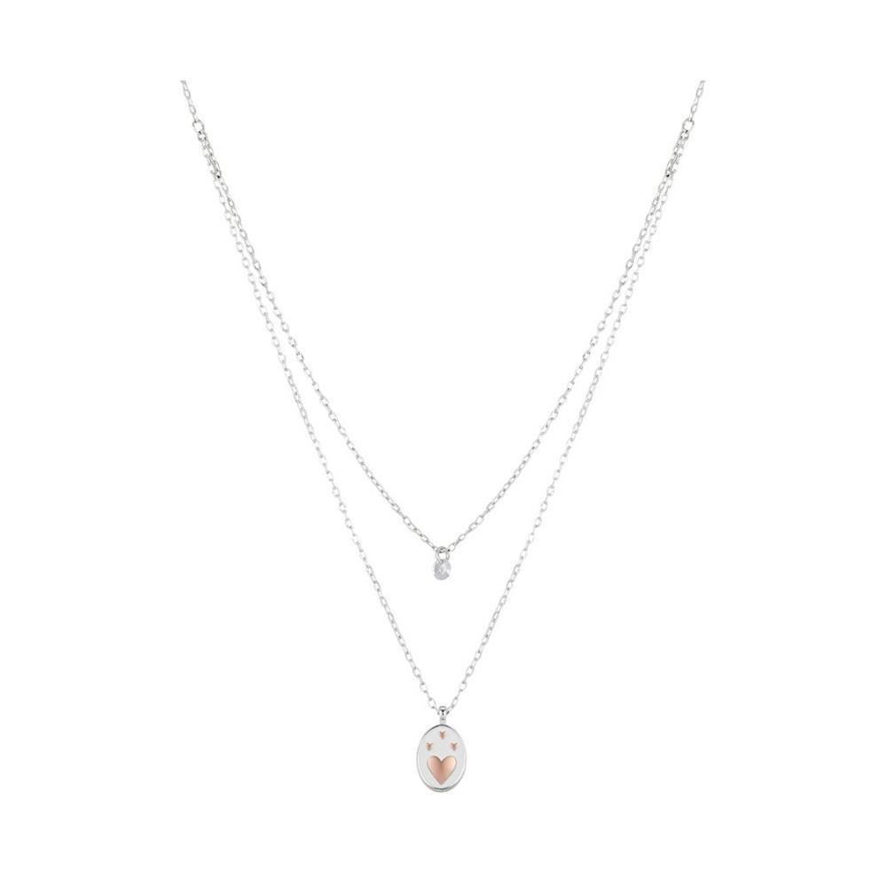 商品Unwritten|14K Gold Flash-Plated "Mom" Heart Layered Pendant Necklace,价格¥144,第1张图片