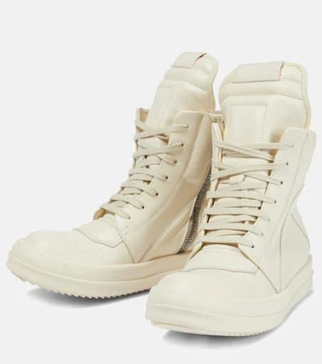 商品Rick Owens|Geobasket leather high-top sneakers,价格¥5499,第5张图片详细描述