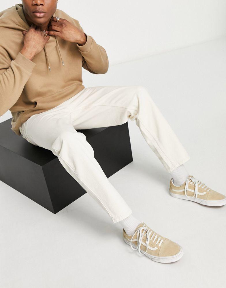 商品Carhartt|Carhartt WIP newel relaxed tapered jeans in off white stone wash,价格¥788,第5张图片详细描述