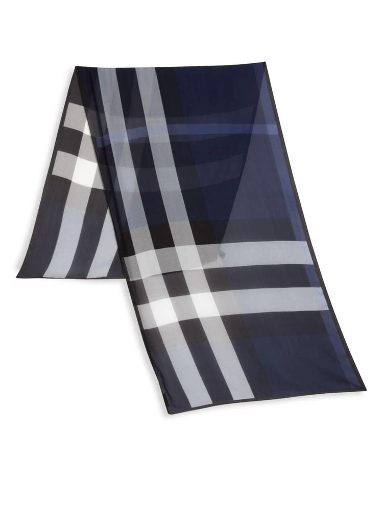 商品Burberry|Mega Check Mulberry Silk Scarf,价格¥2361,第2张图片详细描述