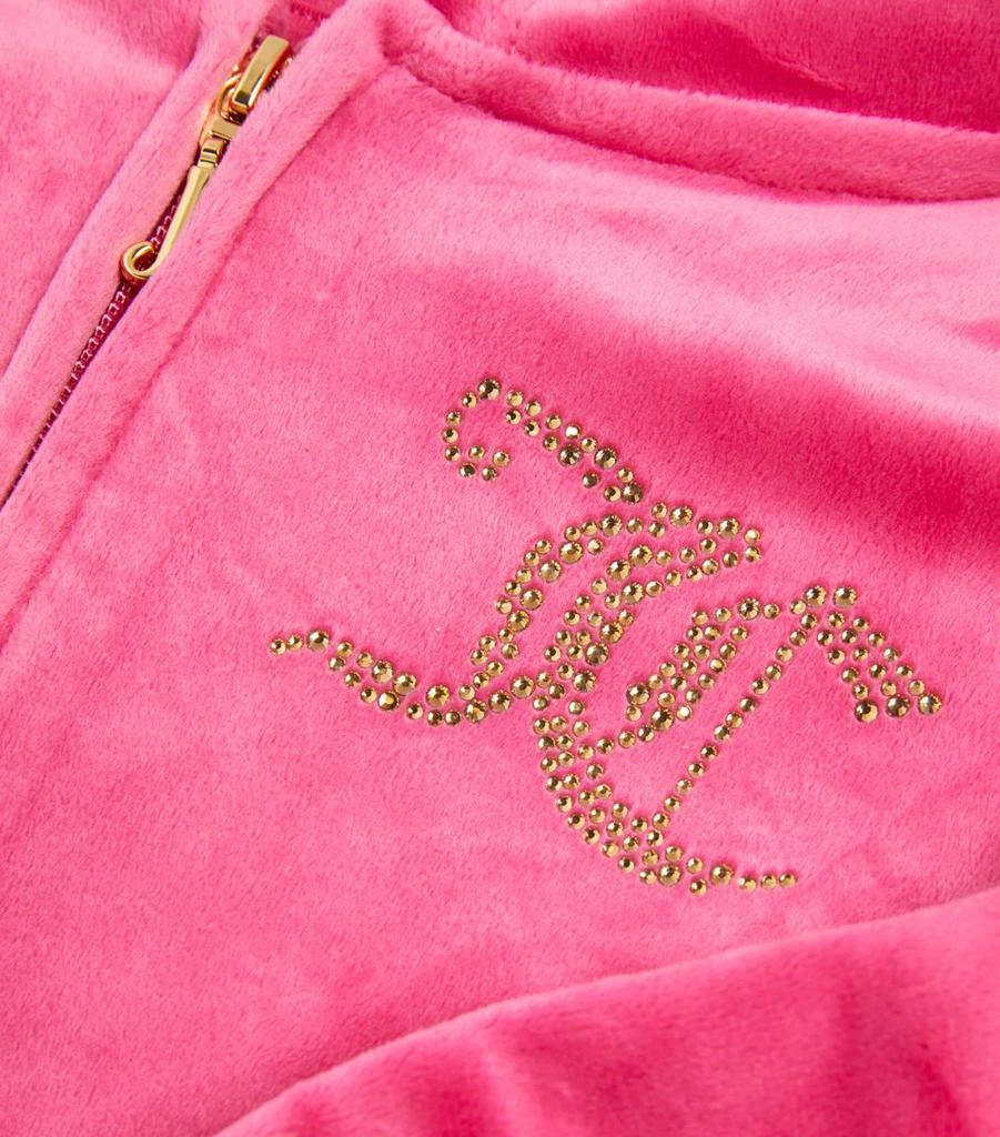 商品Juicy Couture|Velour Diamanté Logo Hoodie (7-16 Years),价格¥756,第3张图片详细描述