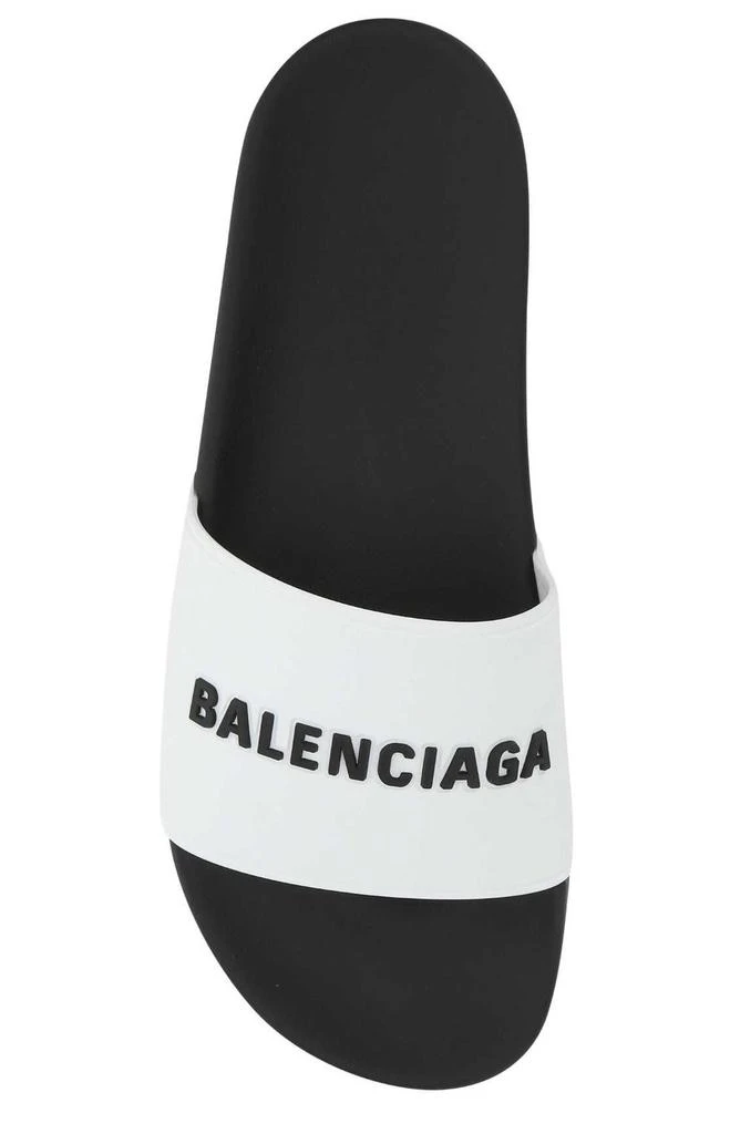 商品Balenciaga|Balenciaga Logo Printed Slides,价格¥2436,第3张图片详细描述
