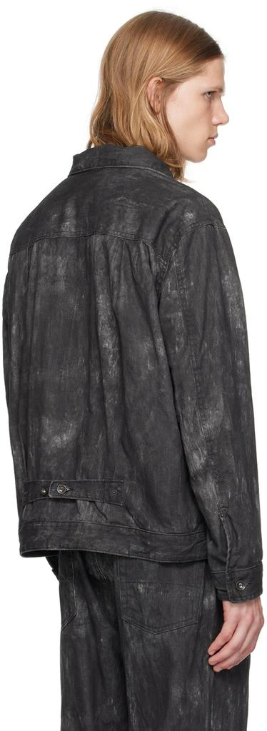 商品Engineered Garments|Black Distressed Print Denim Jacket,价格¥1984,第3张图片详细描述