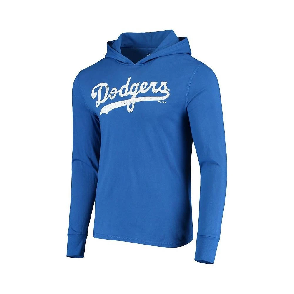 商品Majestic|Men's Mookie Betts Royal Los Angeles Dodgers Softhand Player Long Sleeve Hoodie T-shirt,价格¥298,第3张图片详细描述