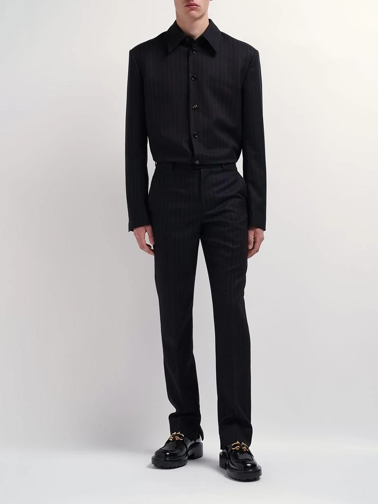 商品Bottega Veneta|Pinstripe Wool Slim Leg Pants,价格¥12546,第1张图片