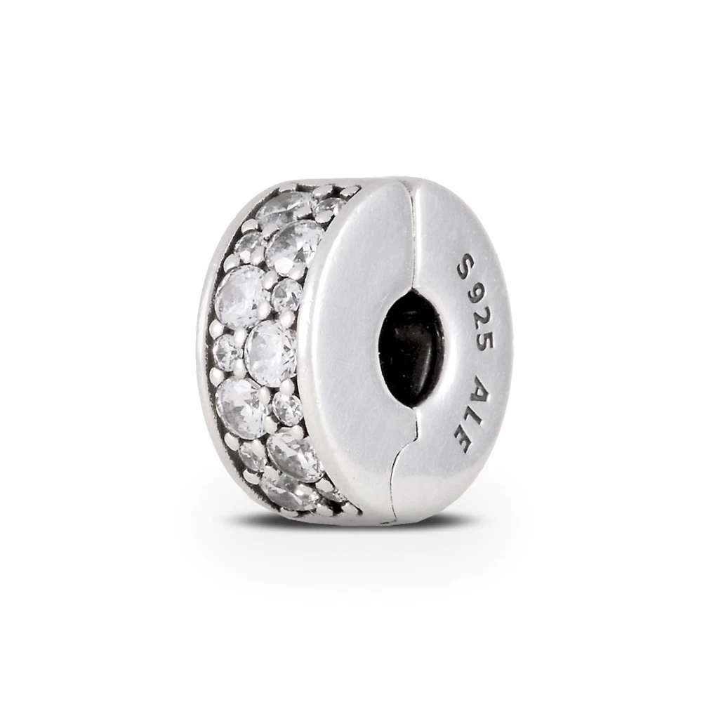 PANDORA 潘多拉 闪烁优雅925银硅胶女士串饰固定夹 791817CZ 商品
