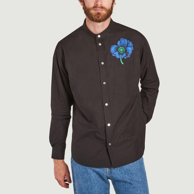 Kenzo Poppy cotton shirt BLACK Kenzo商品第1张图片规格展示
