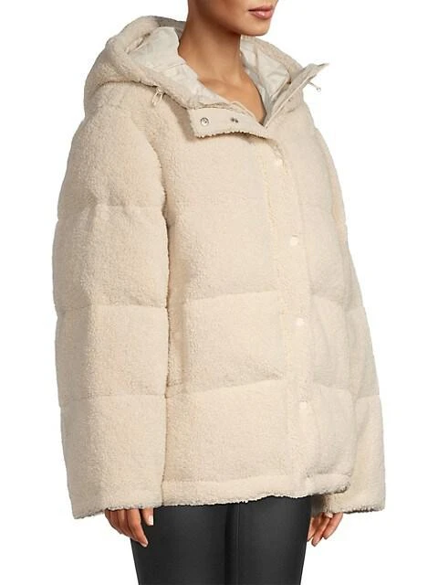 商品Good American|Faux Shearling Cocoon Puffer Jacket,价格¥544,第4张图片详细描述