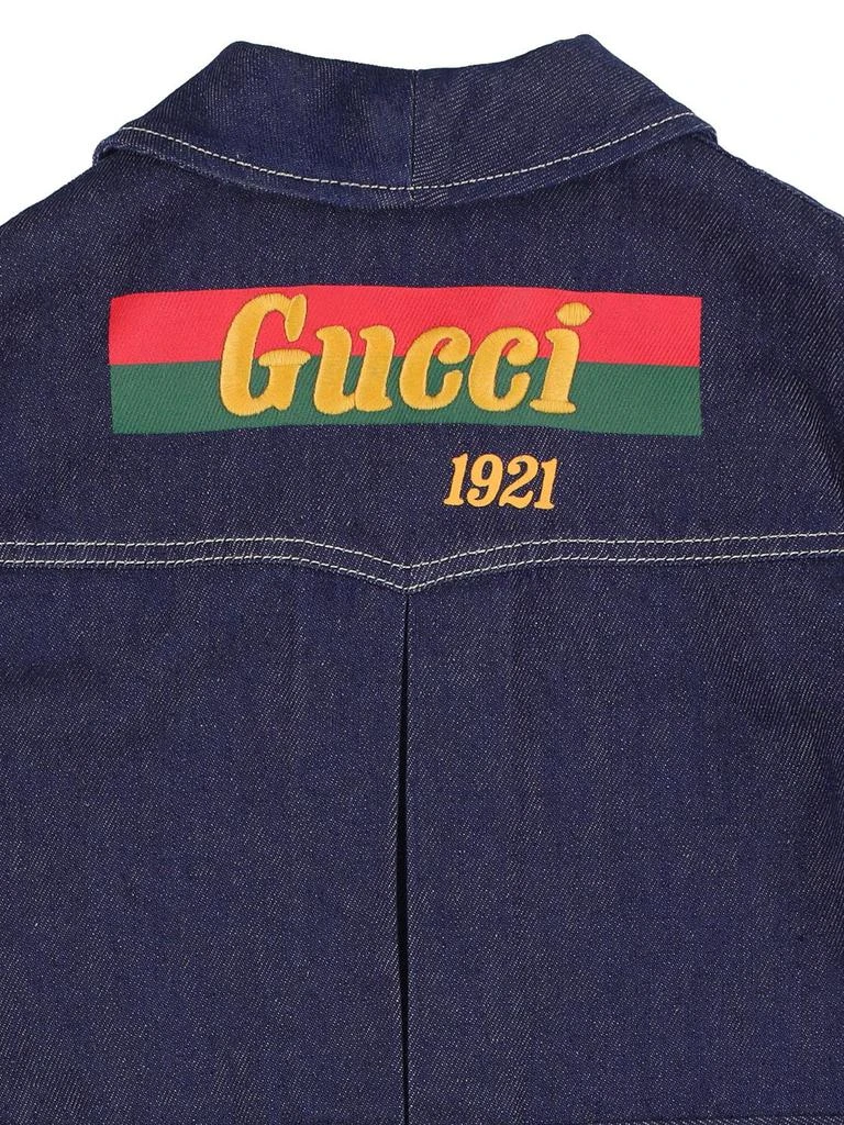 商品Gucci|Logo Embroidered Denim Jacket,价格¥5649,第3张图片详细描述
