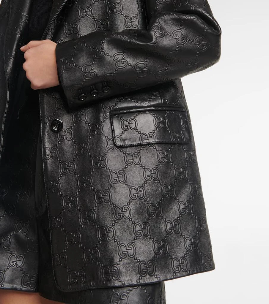 商品Gucci|GG Supreme leather blazer,价格¥32744,第5张图片详细描述