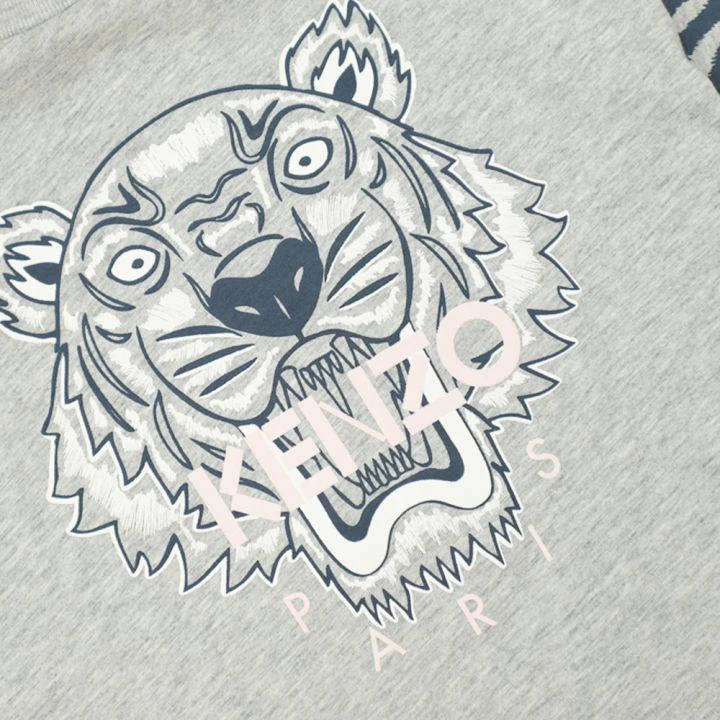 商品Kenzo|Grey Tiger Print Sleeve T Shirt,价格¥309,第2张图片详细描述