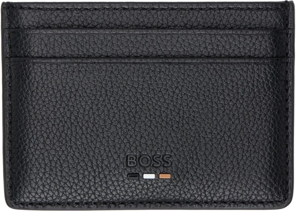 商品Hugo Boss|Black Faux-Leather Card Holder,价格¥473,第1张图片