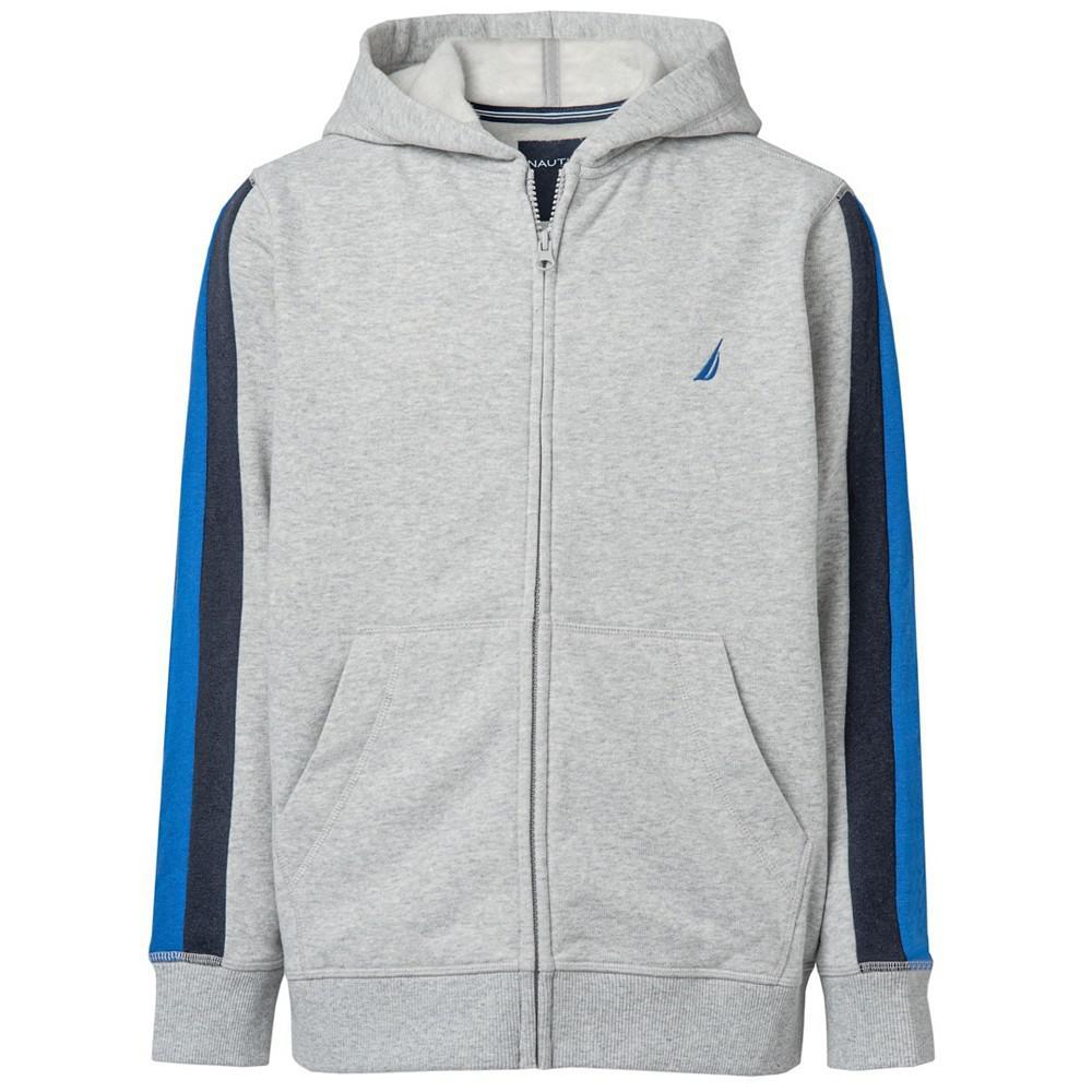 商品Nautica|Big Boys Side Stripe Fleece Hoodie,价格¥207,第1张图片