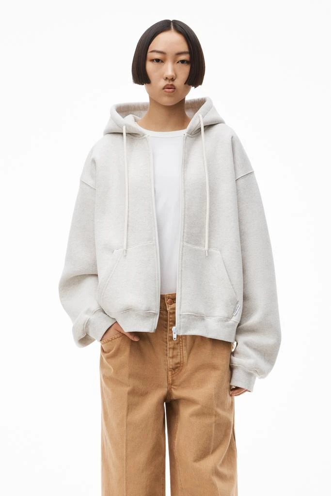 商品Alexander Wang|ZIP HOODIE IN DENSE FLEECE,价格¥2865,第2张图片详细描述