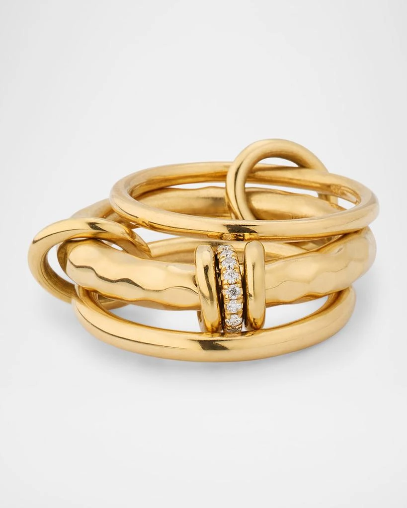 商品Spinelli Kilcollin|18K Yellow Gold Gemini YG Vulcan Ring with Diamonds,价格¥57302,第1张图片