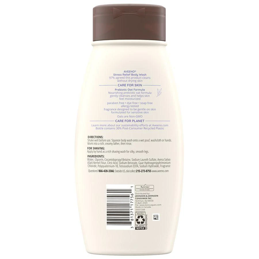 商品Aveeno|Stress Relief Body Wash with Nourishing Oat & Lavender Lavender,价格¥99,第2张图片详细描述