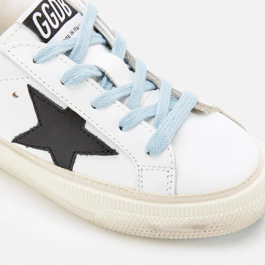 商品Golden Goose|Golden Goose Kids' Leather Upper Star And Heel Trainers - White/Black/Fluo Orange,价格¥780,第4张图片详细描述