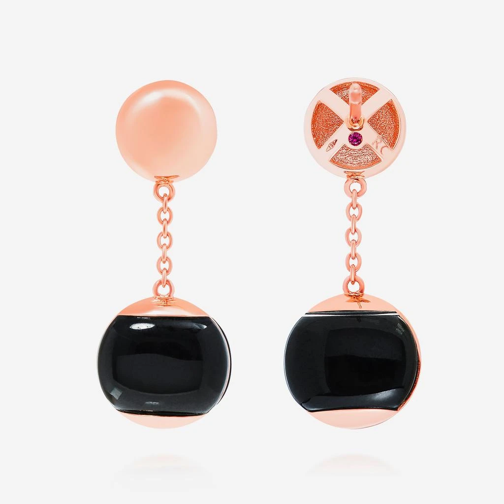 商品Roberto Coin|Roberto Coin 18K Rose Gold, Black Jade Stud Drop Earrings 8882476AXERB,价格¥9468,第4张图片详细描述