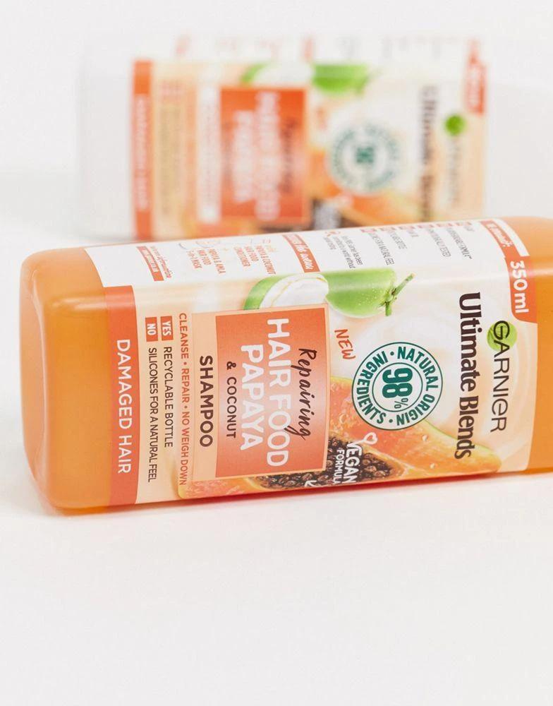 商品Garnier|Garnier Ultimate Blends Repairing Hair Food Papaya Shampoo For Damaged Hair 350ml,价格¥61,第3张图片详细描述