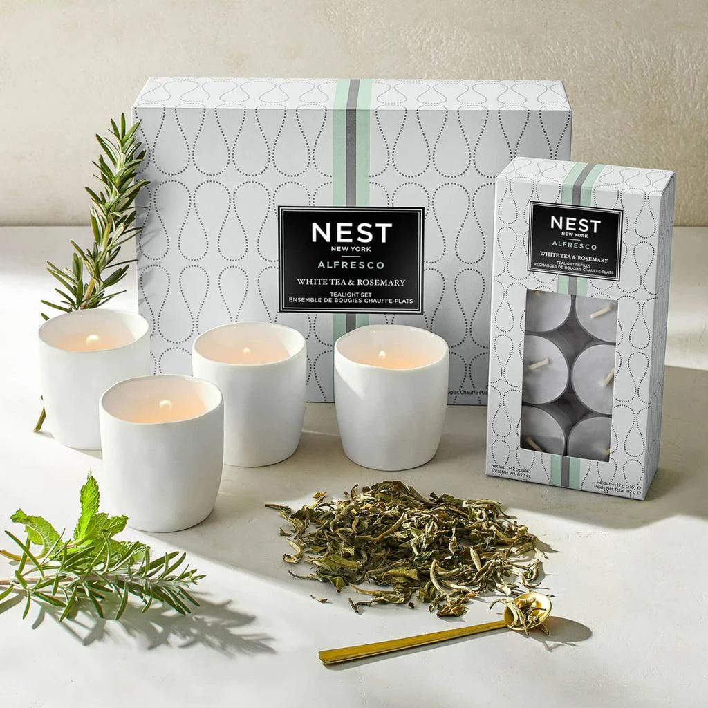 商品NEST New York|NEST New York White Tea and Rosemary Alfresco Tealight Holders Tealights Set,价格¥416,第5张图片详细描述