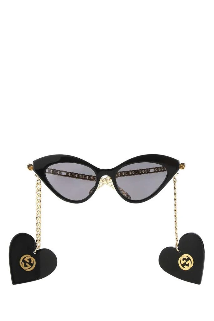 商品Gucci|Gucci Eyewear Cat-Eye Frame Pendant Detail Sunglasses,价格¥3797,第1张图片