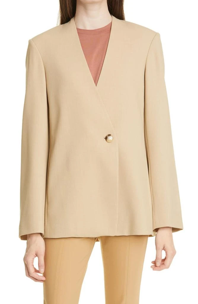商品Vince|Collarless Wool Blend Blazer,价格¥2043,第1张图片