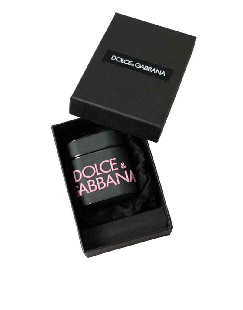 Dolce & Gabbana Black Pink Silicone Embossed Logo Airpods Case 商品