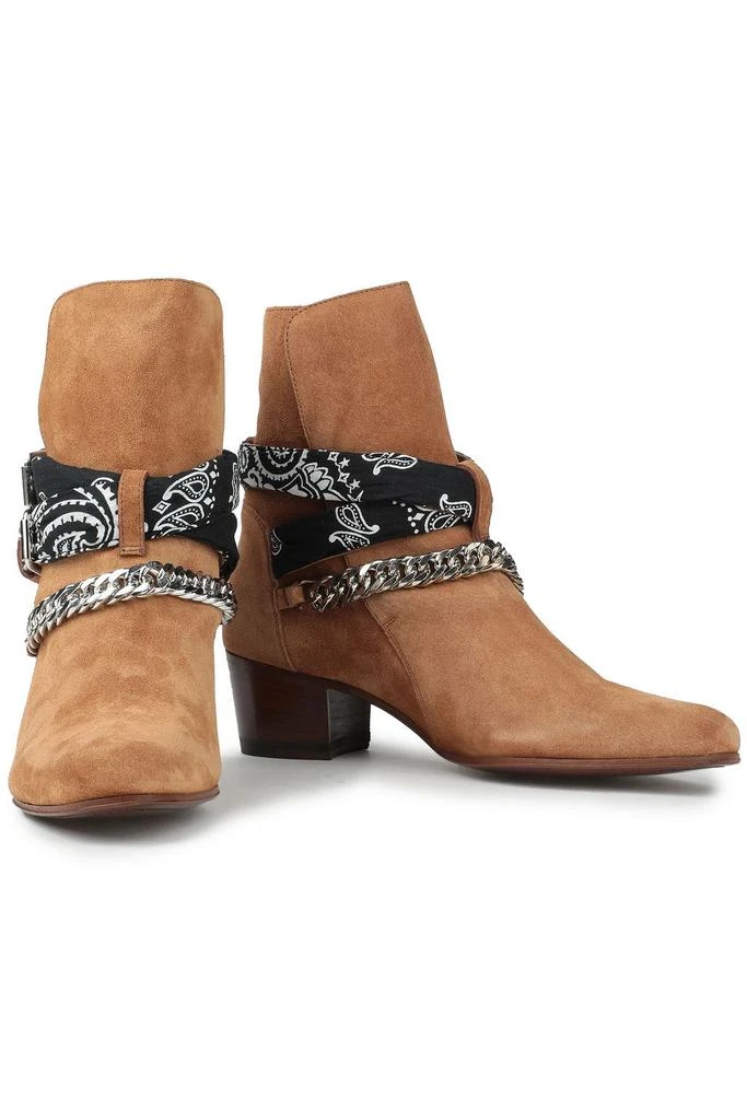 商品AMIRI|Chain-embellished buckled suede ankle boots,价格¥3128,第2张图片详细描述