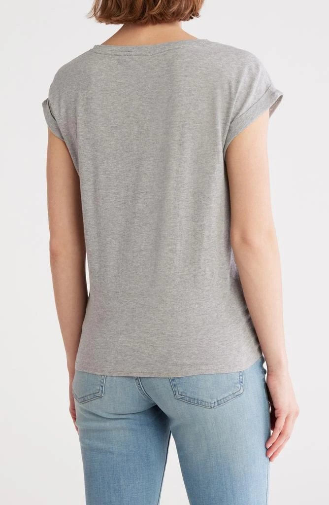 商品Lucky Brand|Star Embroidered Twist Front T-Shirt,价格¥51,第2张图片详细描述